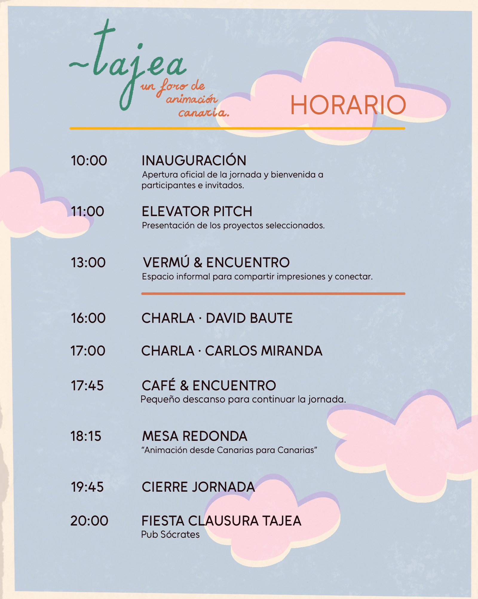 Horario de Tajea 2026
